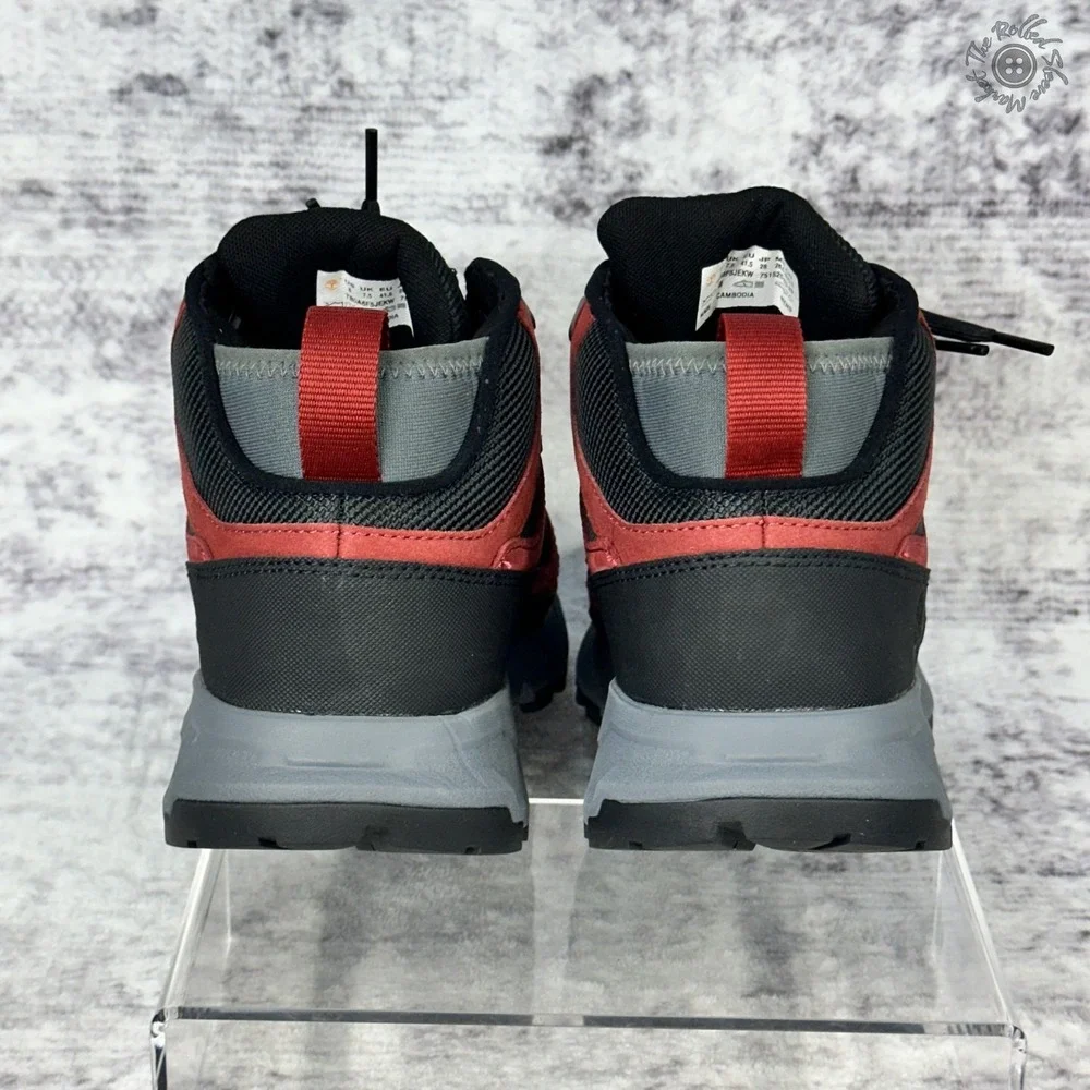 New‎ No Box Timberland Voyager Valley Hiking Boots Red Black Gray Men's Size 8